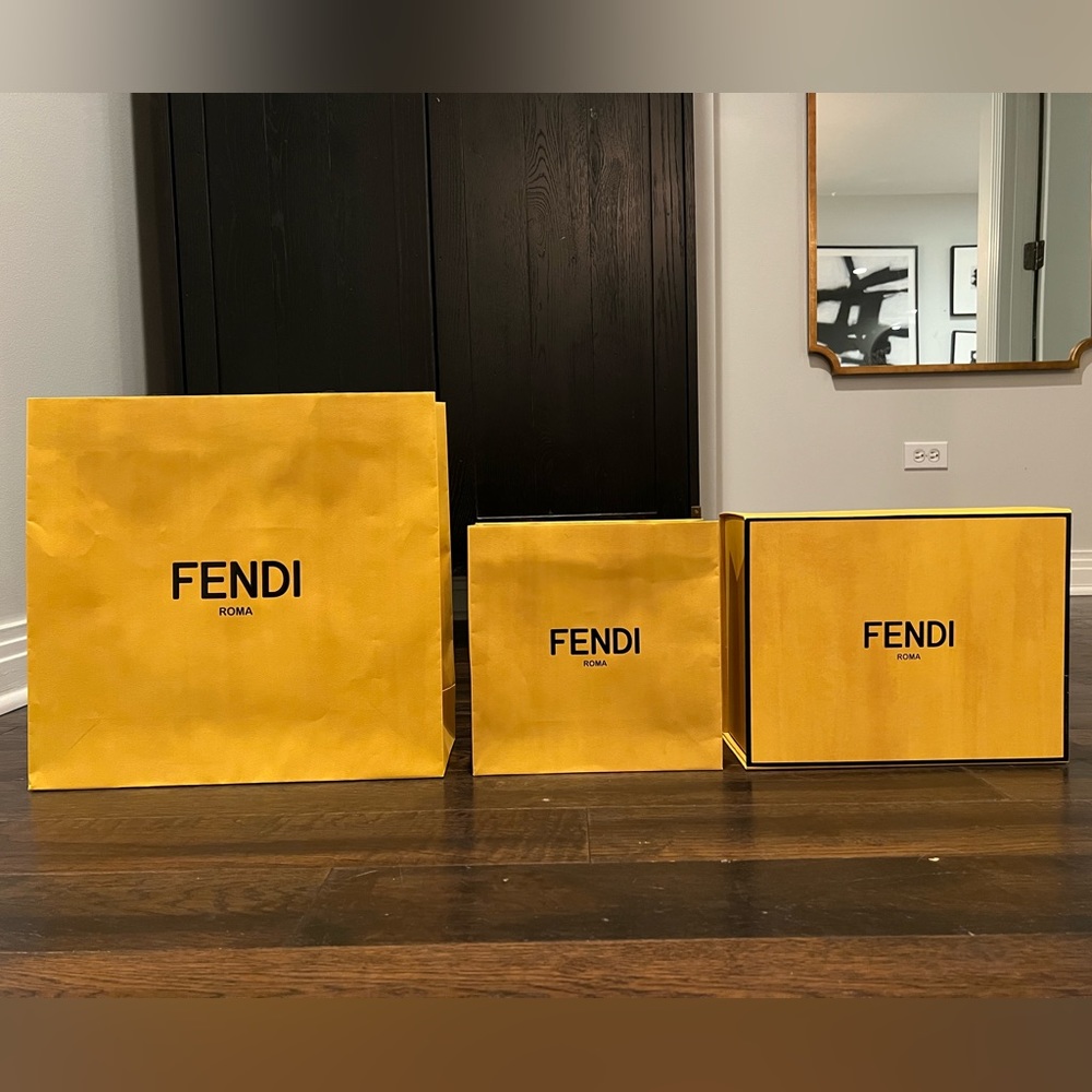 Fendi empty shopping bags and box